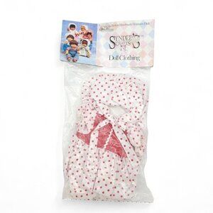 Vintage Syndees's Red White Polka Dot Doll Dress w/ Bloomer for 10 inch NEW 1994